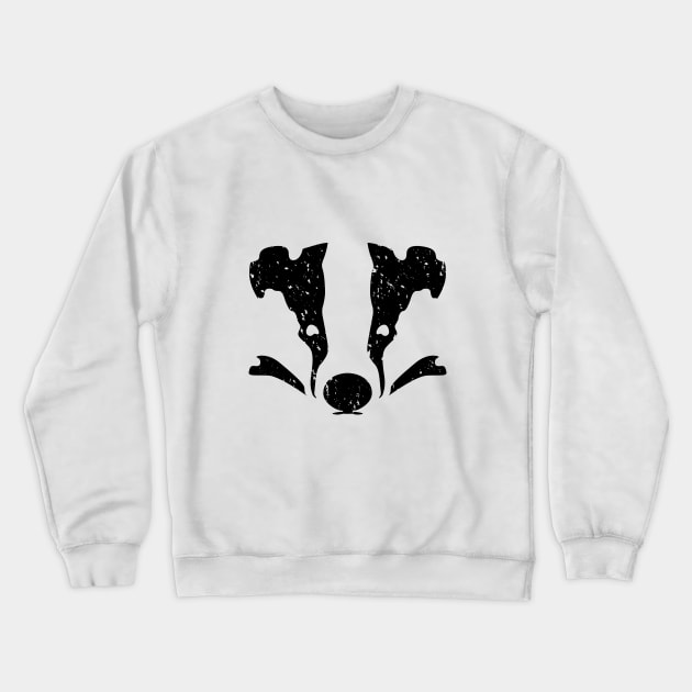 Badgers Crossing (Black) Crewneck Sweatshirt by Paulychilds